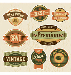 Retro retail badges Royalty Free Vector Image - VectorStock