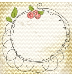 Floral frame with doodle elements Royalty Free Vector Image