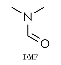 Dimethylformamide dmf solvent molecule flat icon Vector Image