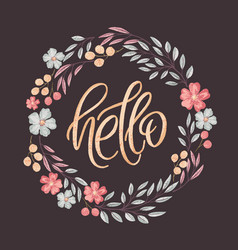 Hello spring card royalty free vector image vectorstock