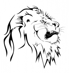 Hungry lion Royalty Free Vector Image - VectorStock