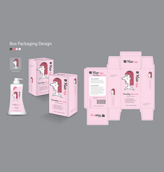 Box packaging packaging design template Royalty Free Vector