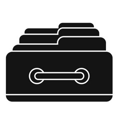 Office folder icon simple platform system Vector Image