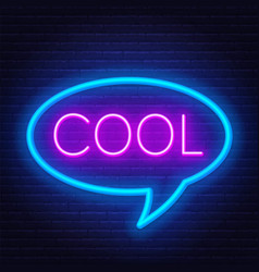 Neon sign word like in frame on dark background Vector Image