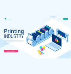 Printing house industry plotter inkjet offset Vector Image
