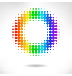 Color dot with cmyk halftone pattern Royalty Free Vector