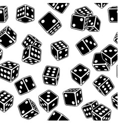 Dice black and white flat Royalty Free Vector Image