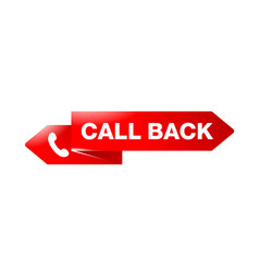 Call back button Royalty Free Vector Image - VectorStock