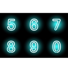 Green tech glowing neon stripes on black Vector Image