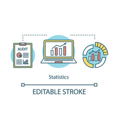 Abstract data visualization set isolated on black Vector Image