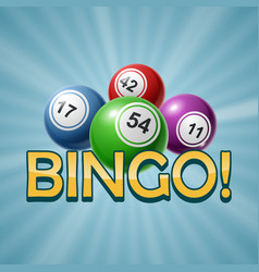 Bingo ball and tickets background Royalty Free Vector Image