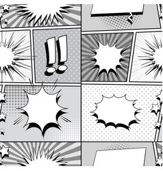 Comic elements colorful seamless pattern Vector Image