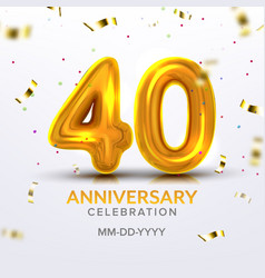 Fourteenth Anniversary Celebration Number Vector Image