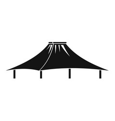 Camp tent icon simple style Royalty Free Vector Image