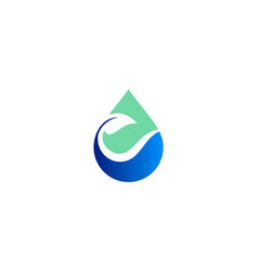 Water drop bio level logo Royalty Free Vector Image
