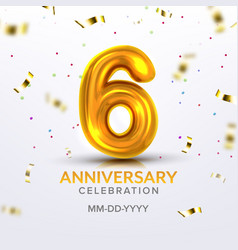 Fourteenth Anniversary Celebration Number Vector Image