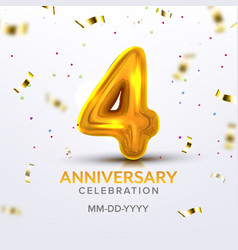 Fourteenth Anniversary Celebration Number Vector Image