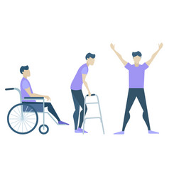 Physiotherapy rehabilitation equipment patients Vector Image