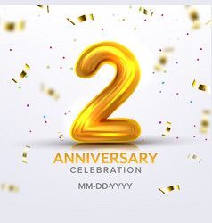 Fourteenth Anniversary Celebration Number Vector Image