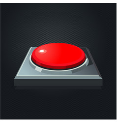 Interface slider red bar with round metal button Vector Image