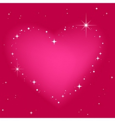 Star heart in night sky Royalty Free Vector Image