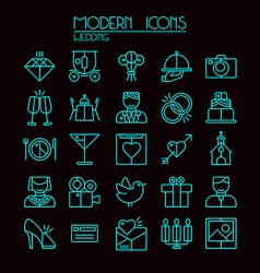 Black wedding icons Royalty Free Vector Image - VectorStock