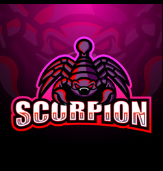 Scorpion mascot esport logo design Royalty Free Vector Image