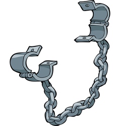 Shackles on his hands Royalty Free Vector Image