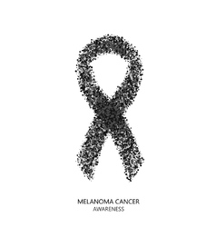 Black awareness ribbon on white background Vector Image