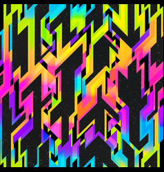 Bright neon geometric seamless texture Royalty Free Vector