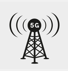 5g antenna tower icon Royalty Free Vector Image