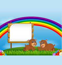 Nature view with the cloud board blank space Vector Image
