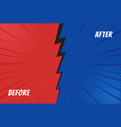 Template before and after background comparison Vector Image