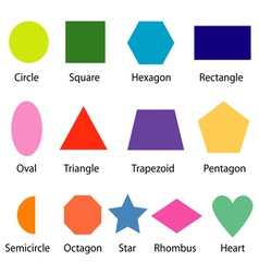 Shapes chart for kids Royalty Free Vector Image