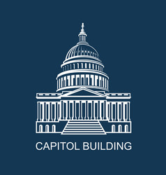 Capitol building icon Royalty Free Vector Image