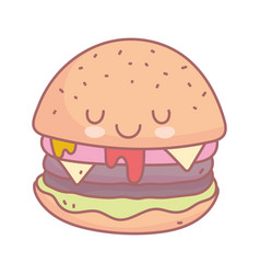 Burger mascot Royalty Free Vector Image - VectorStock