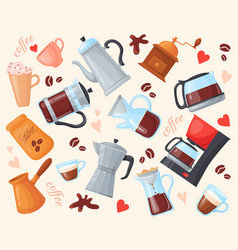 Coffee manual brewers Royalty Free Vector Image