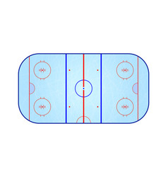 Hockey Rink Top View Thin Line Game Strategy Vector Image