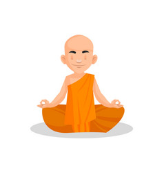 Indian urban monk cartoon character Royalty Free Vector