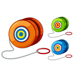 Red yo-yo with white string Royalty Free Vector Image