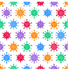 Covid19-19 seamless pattern on white background Vector Image