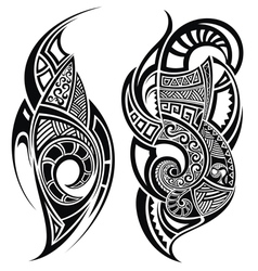 Maori styled tattoo pattern for a shoulder Vector Image