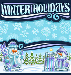 poster for winter holidays vector image