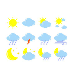 Modern weather icon of sun flat symbol on white Vector Image