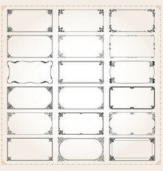 Decorative frames and borders rectangle 2x1 Vector Image