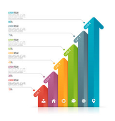Arrow infographic template for data visualization Vector Image