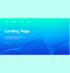 Landing page template dark blue abstract Vector Image
