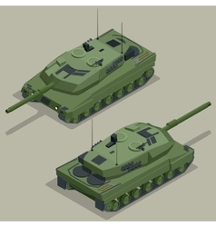 Flat 3d Isometric Tank Military Royalty Free Vector Image