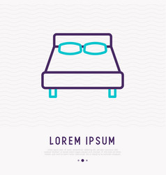 Sleep - modern single line icon Royalty Free Vector Image