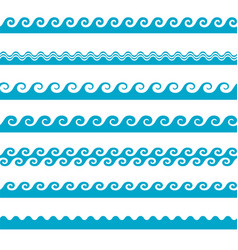 Waves icons set Royalty Free Vector Image - VectorStock